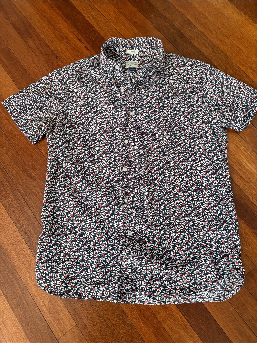 J. Crew Short-Sleeve Floral Button down